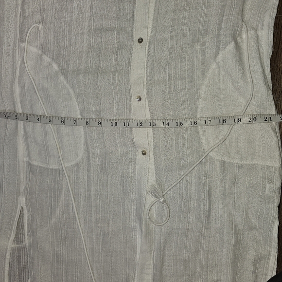 Robin Piccone Michelle Mandarin Collar Cover-Up Caftan Sz S Gauzy, Beach,Casual - Picture 13 of 16